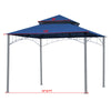 Yescom 10'x10' Gazebo Canopy Replacement Top for Summer Veranda