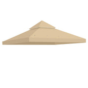 Yescom 8' x 8' Gazebo Canopy Replacement Top 2-Tier, Beige Image