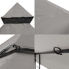 Yescom 8' x 8' Gray Gazebo Canopy Replacement Top 2-Tier