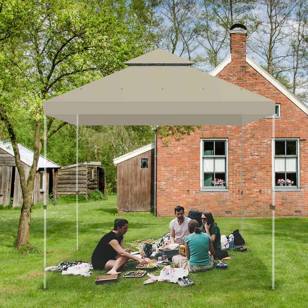 Yescom 10' x 10' Waterproof Gazebo Canopy Replacement Top 2-Tier Image