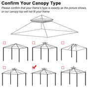 Yescom 2-tier 12Ft Gazebo Replacement for Harbor Gazebo GFS01250A Image