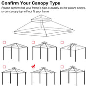 Yescom 2-tier Gazebo Replacement for 12x10 Frame Image