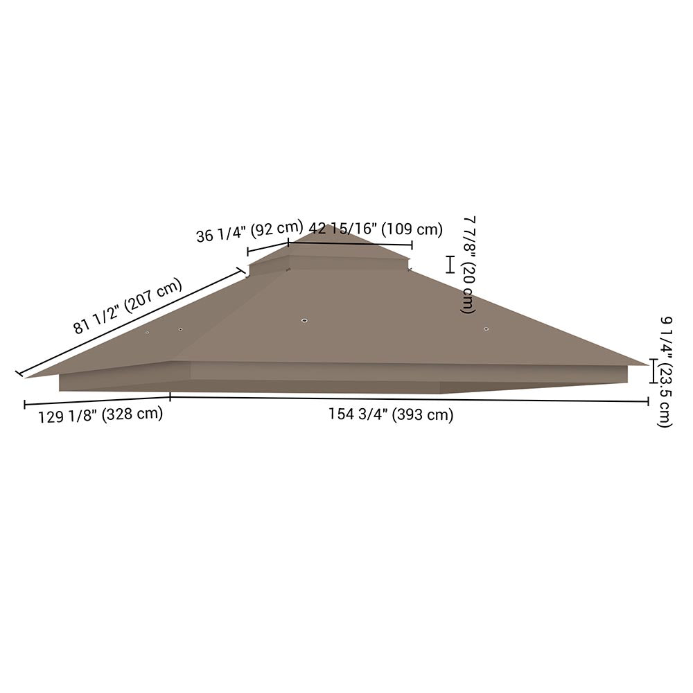 Yescom 2-tier Gazebo Replacement for 12x10 Frame Image