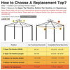 Yescom 12x10 ft Sunjoy L-GZ288PST-4D Gazebo Replacement 2-tier