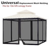 Yescom 41.2'R x 6.4'H Gazebo Mosquito Netting for 12'W x 10'D Gazebos