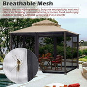 Yescom 41.2'R x 6.4'H Gazebo Mosquito Netting for 12'W x 10'D Gazebos Image