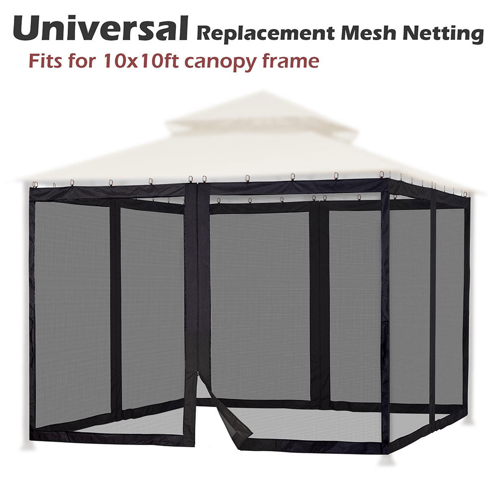 Yescom 9.8'W x 6'H Gazebo Mosquito Netting for 10'x10' Gazebos Image