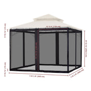 Yescom 9.8'W x 6'H Gazebo Mosquito Netting for 10'x10' Gazebos Image