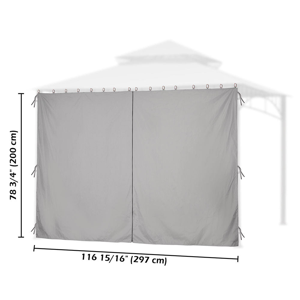 Yescom Gazebo Curtain 10x10ft Privacy Zip Side CPAI-84 Image