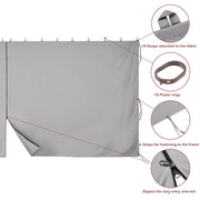 Yescom Gazebo Curtain 10x12ft Privacy Zip Side CPAI-84 Image