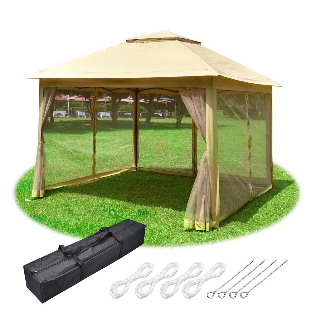 Yescom 11'x11' Ez Pop Up Canopy Gazebo Tent with Sidewalls Net Image