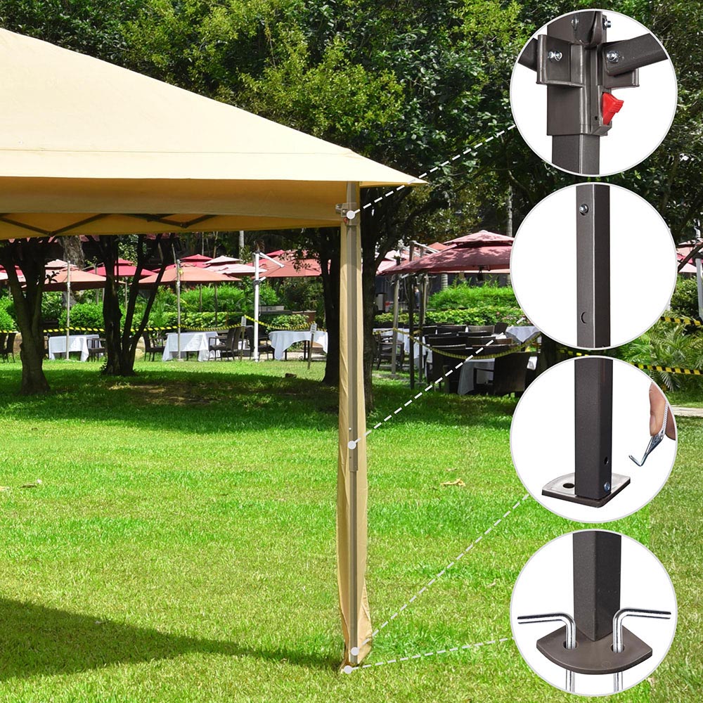 Yescom 11'x11' Ez Pop Up Canopy Gazebo Tent with Sidewalls Net Image