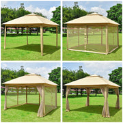 Yescom 11'x11' Ez Pop Up Canopy Gazebo Tent with Sidewalls Net Image