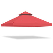 Yescom 10' x 10' Gazebo Canopy Replacement 2-Tier for Crescent, Red Image