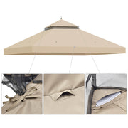 Yescom 10x12ft Gazebo Replacement Canopy 2-Tier Image