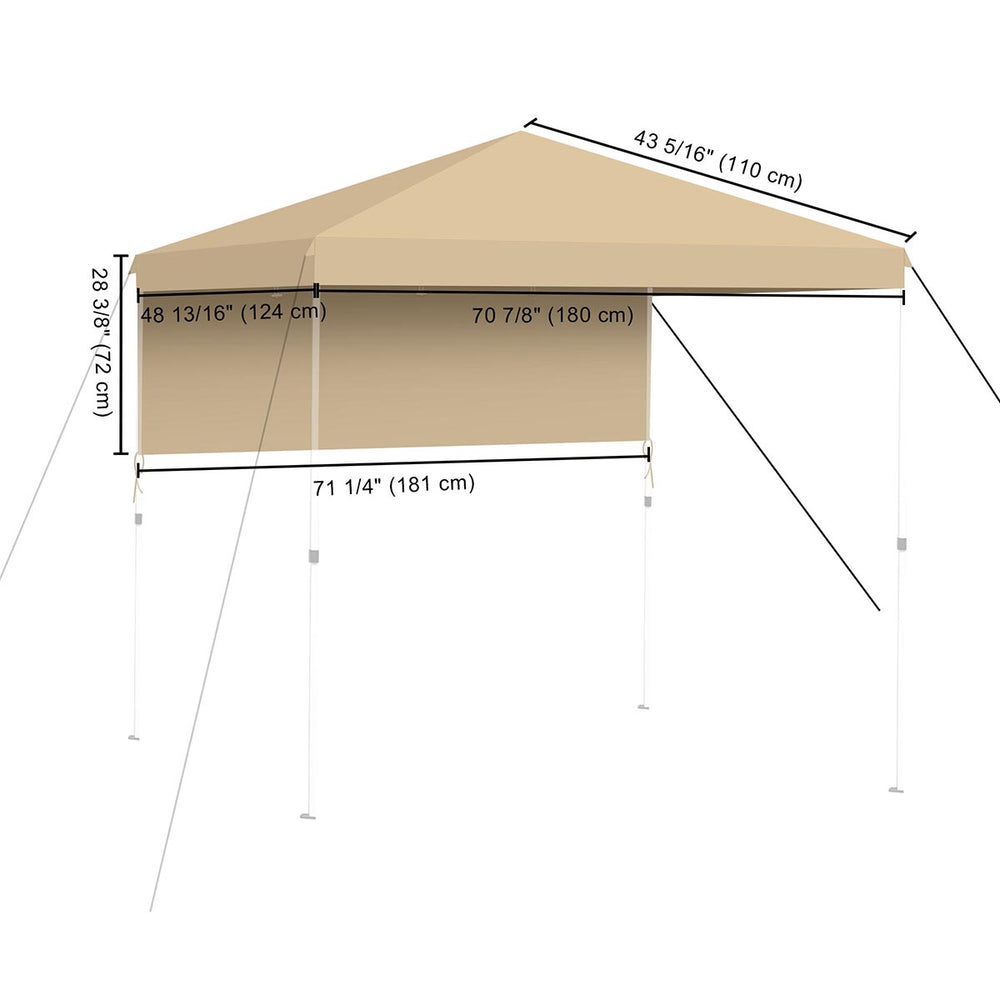 Yescom 6'x4' Grill Gazebo Replacement Canopy with Side Image