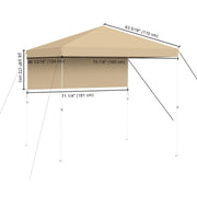 Yescom 6'x4' Grill Gazebo Replacement Canopy with Side Image