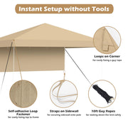 Yescom 6'x4' Grill Gazebo Replacement Canopy with Side Image