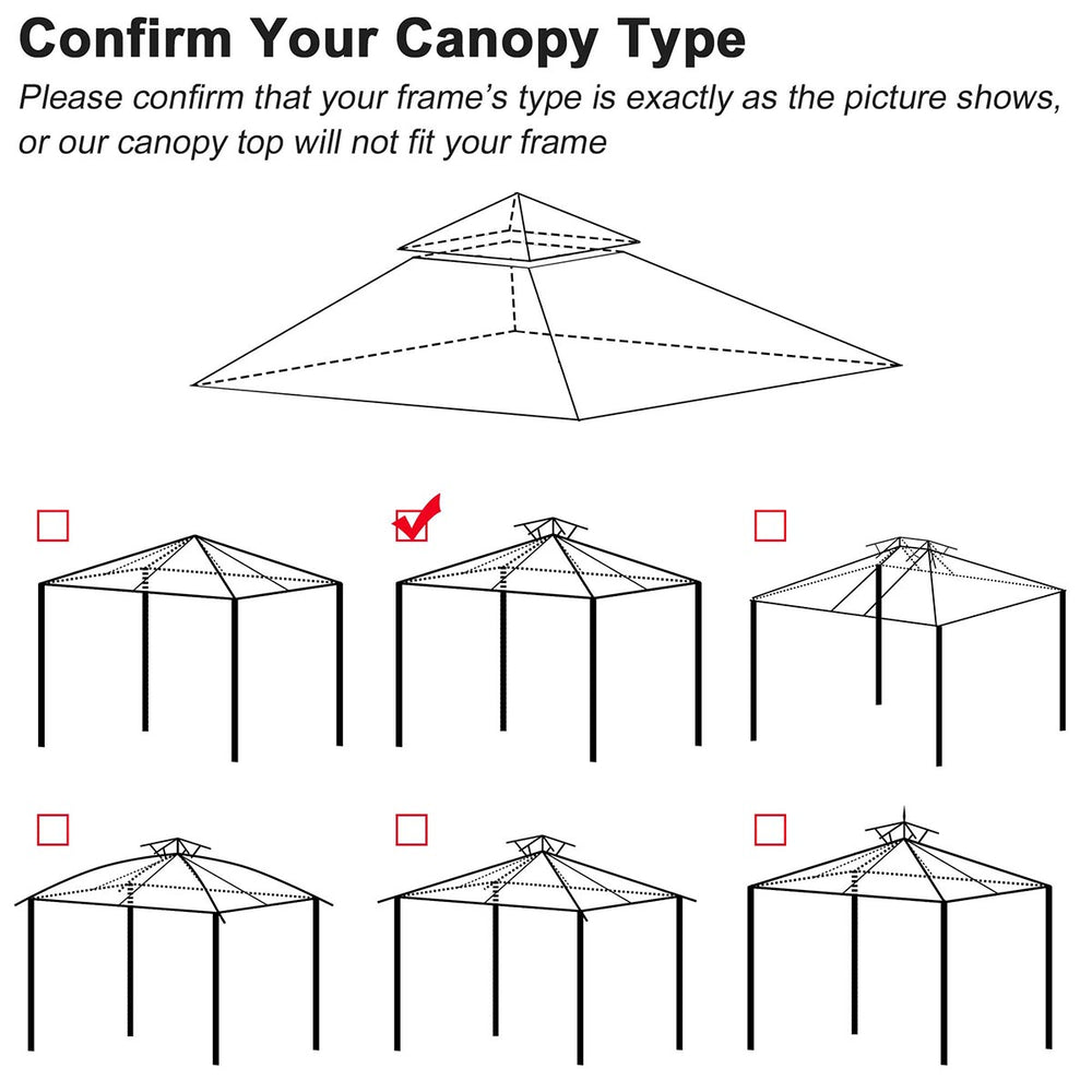 Yescom 12'x12' Crown Shades Replacement Canopy CPAI-84 Image