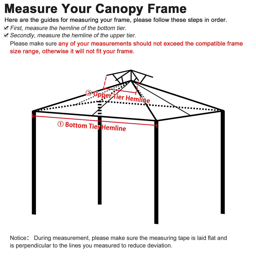 Yescom 12'x12' Crown Shades Replacement Canopy CPAI-84 Image