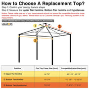 Yescom 12'x12' Crown Shades Replacement Canopy CPAI-84 Image