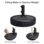 Yescom Outdoor Patio Umbrella Base Stand 62lbs (D1 7/8") Image