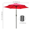 Yescom 8ft Patio Umbrella Outdoor Market Umbrella