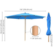 Yescom 13ft Patio Wood Market Umbrella Multiple Colors Image