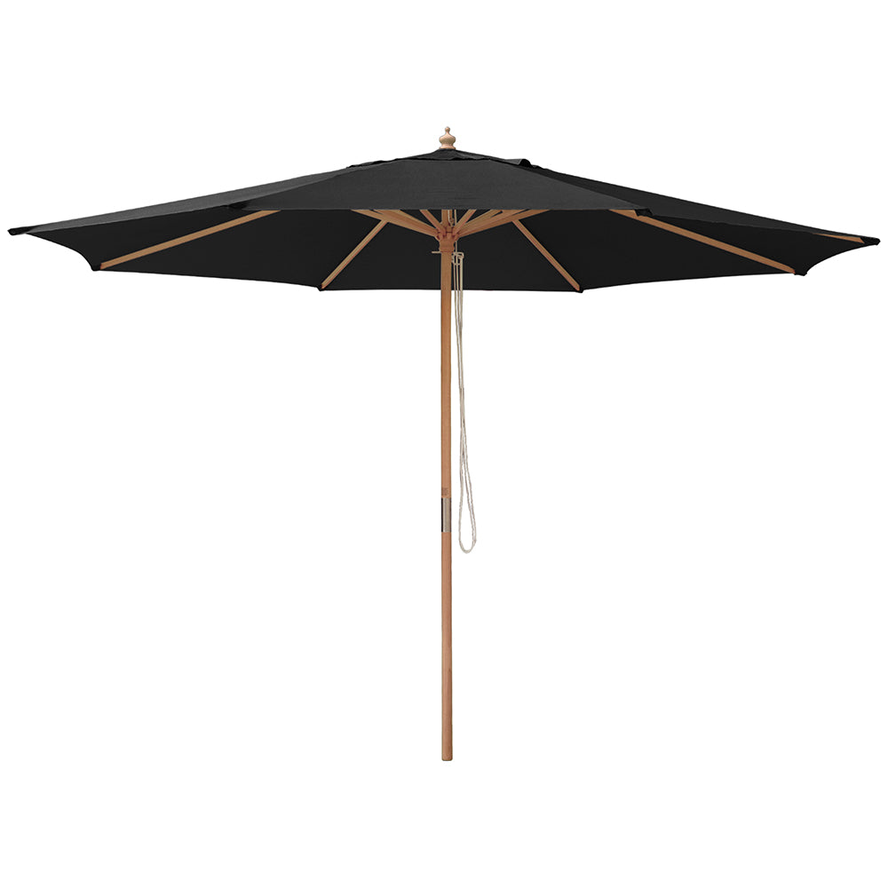 Yescom 13ft Patio Wood Market Umbrella Multiple Colors, Black Image