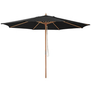 Yescom 13ft Patio Wood Market Umbrella Multiple Colors, Black Image