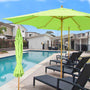 Yescom 13ft Patio Wood Market Umbrella Multiple Colors, Green Glow Image