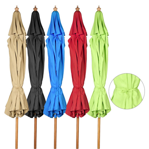 Yescom 13ft Patio Wood Market Umbrella Multiple Colors Image