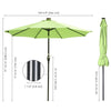 Yescom 9ft Solar LED Outdoor Market Tilt Patio Umbrella