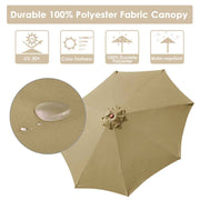 Yescom 9ft Patio Wood Market Umbrella Multiple Colors Image