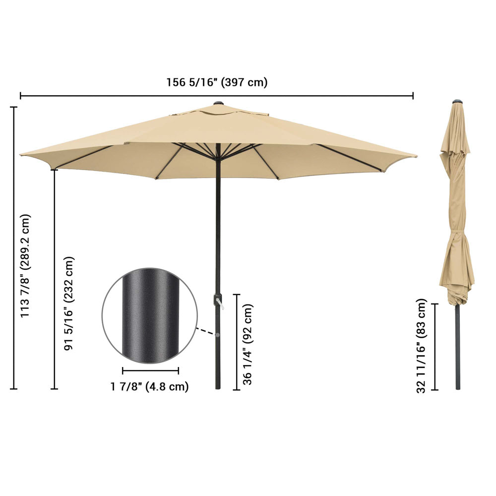 Yescom 13ft Outdoor Patio Market Garden Table Umbrella Color Optional Image