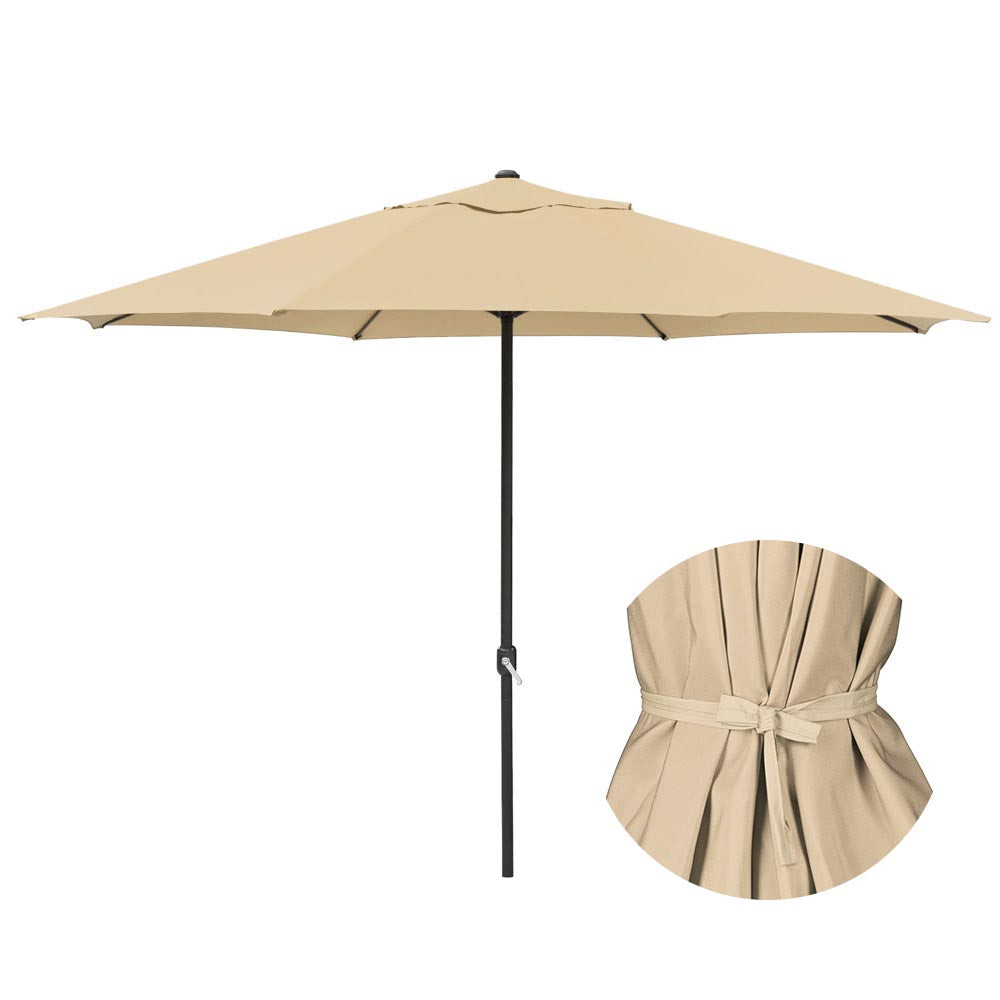 Yescom 13ft Outdoor Patio Market Garden Table Umbrella Color Optional, Tan Image