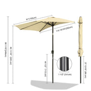 Yescom 10 ft Patio Outdoor Market Half Tilt Umbrella Image