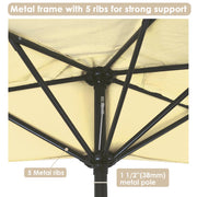 Yescom 10 ft Patio Outdoor Market Half Tilt Umbrella Image