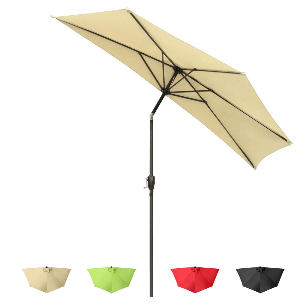 Yescom 10 ft Patio Outdoor Market Half Tilt Umbrella Image