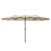 Yescom 15x9 ft Patio Rectangular Market Umbrella w/ Wind Vent