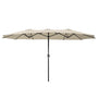 Yescom 15x9 ft Patio Rectangular Market Umbrella w/ Wind Vent, Sand Image