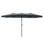 Yescom 15x9 ft Patio Rectangular Market Umbrella w/ Wind Vent, Gray Image