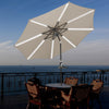 Yescom Solar Umbrella with Lights Tilting Outdoor Umbrella 9ft 8-Rib