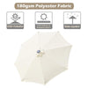 Yescom Solar Umbrella with Lights Tilting Outdoor Umbrella 9ft 8-Rib