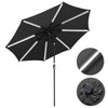 Yescom Solar Umbrella w/ Lights Tilt Market Umbrella 10ft 8-Rib