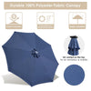 Yescom Solar Umbrella w/ Lights Tilt Market Umbrella 10ft 8-Rib