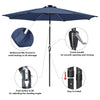 Yescom Solar Umbrella w/ Lights Tilt Market Umbrella 10ft 8-Rib