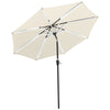 Yescom Solar Patio Umbrella w/ Lights Tilt Parasol Umbrella 9 ft 8-Rib