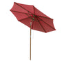 Yescom 9 ft 8-Rib Patio Outdoor Wooden Tilt Umbrella Color Options, Terra Image