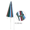 Yescom Beach Umbrella Tilt 8 ft 12-rib w/ Anchor